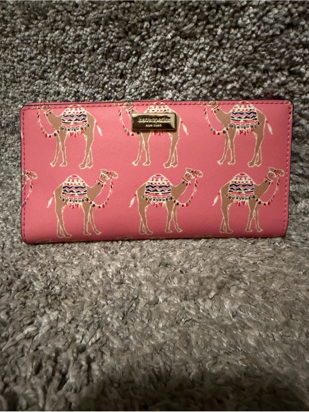 Kate Spade New York Liberty Street Camel Party Stacy Wallet